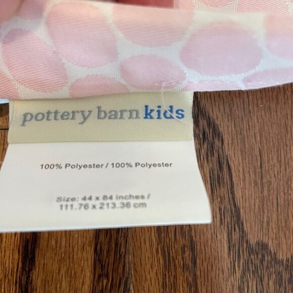Pottery Barn Kids - White and Pink Polka Dot Blackout Curtains - XCLNT COND! - Picture 2 of 3